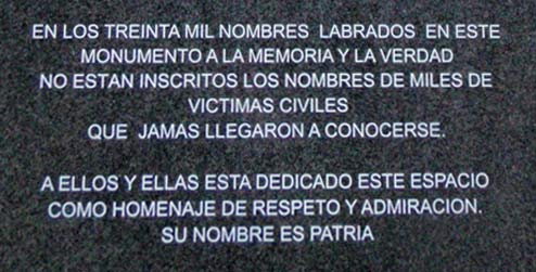 Inscription on memorial to civil war dead
