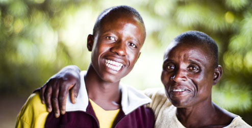 Gertrude Usaiwevhu and her son Munyaradzi in Zimbabwe