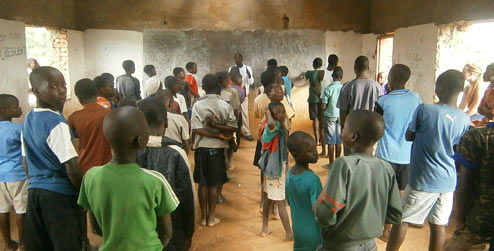 Young people at youth centre in Malawi