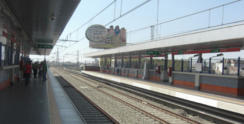 Train station on metro system