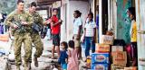 Peacekeeping soldiers in a street in Dili, Timor-Leste