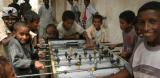Yemeni boys play table football. (Nick Sireau/Progressio)