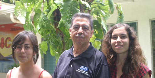 Development workers Ainara Arregui, Astalo Garcia and Andrea Luque in Nicaragua.