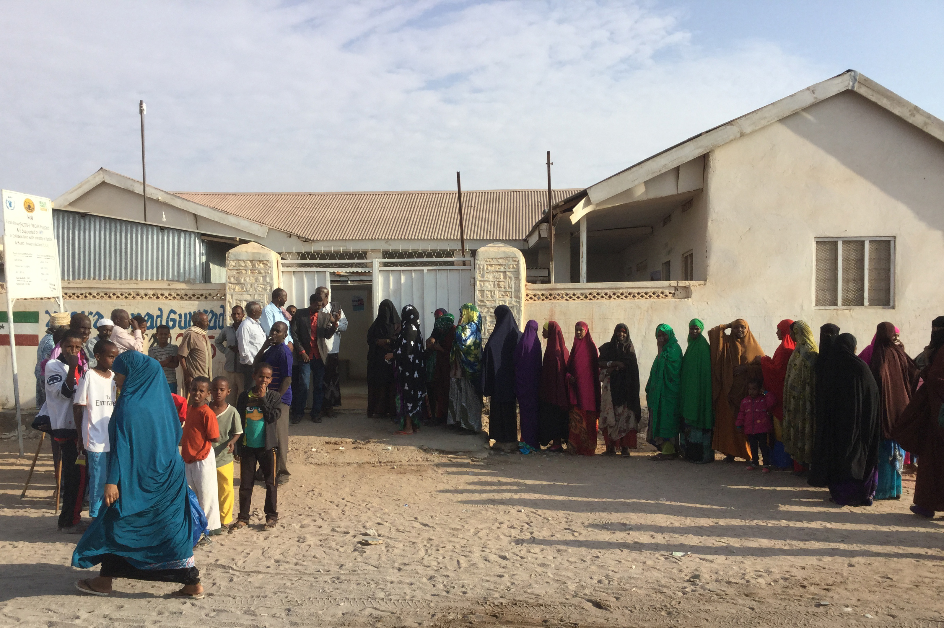 Voters queue to register their vote in Hargeisa, Somaliland 