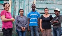 Karina Cuba with members of the Partido mothers' group
