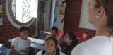 Children in Peru in an English lesson