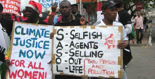 Climate justice march in Durban
