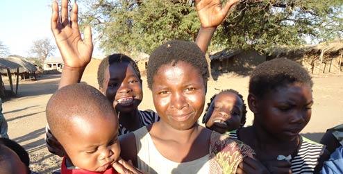 Women and children in Malawi