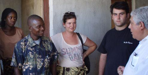 ICS volunteers with friends in Malawi