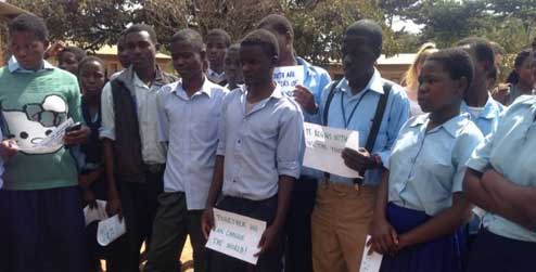 Kambanje youth expressing views on freedom