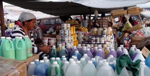 A woman at her market stall