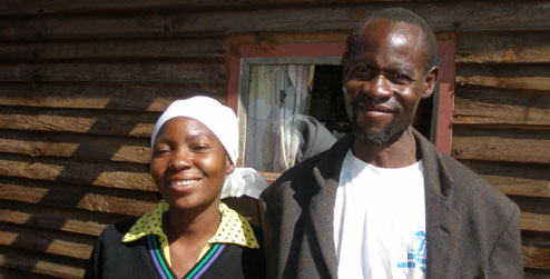 portrait of Jane and Khumbulani in Hatcliffe, Zimbabwe