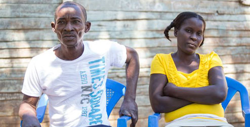 Elismar and Mimose in Lamine, Haiti