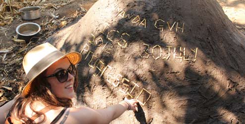 Emily in Nyanda village