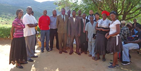 Chief Muponda and Mr Mutsamba with group