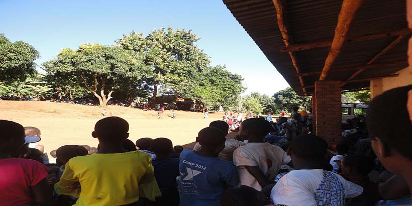 The crowd started showing up for the event