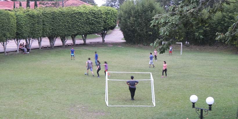 Compulsory football tournament during our training week in Tegucigalpa. Photo by Noel Specowius