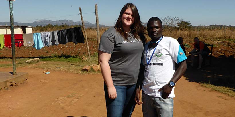 The community liaison team, Lauren and Blessing