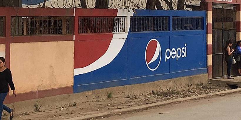 Some of the many Coca-Cola and Pepsi advertisements seen in La Esperanza