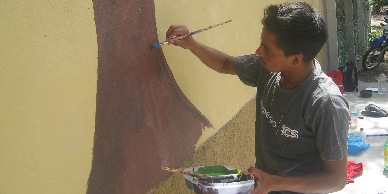 Francis refining his painting skill