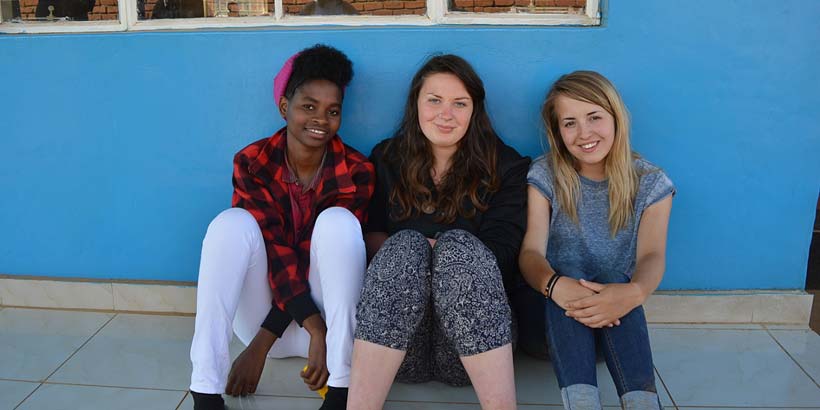 Memory, Jenny and Keira at the CEGI girls youth club