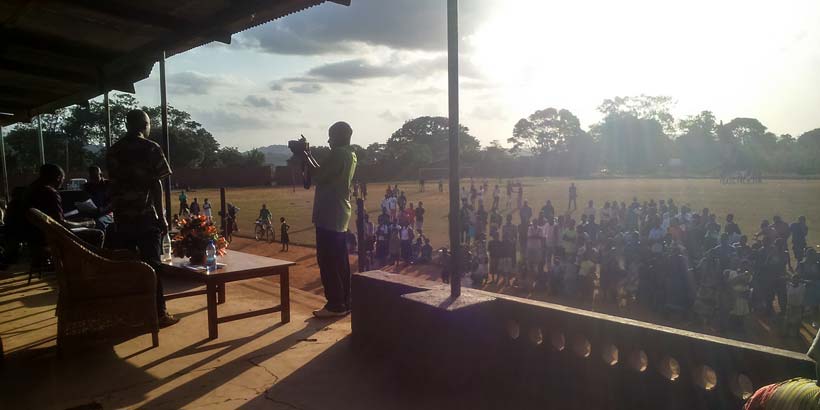 The Chairman of WESM makes a speech addressing the need for environmental sustainability in Mulanje