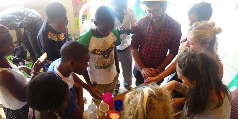 Team Zeneko come together to master the art of the perfectly dunked biscuit!