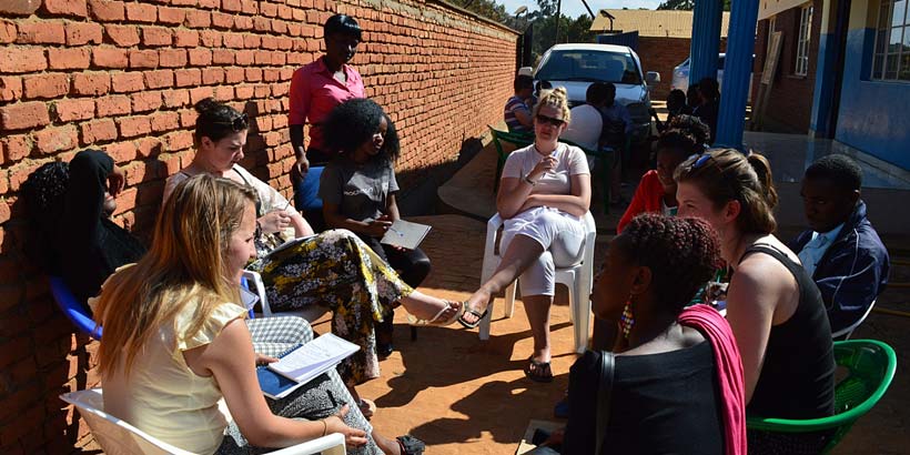 Teresa training the team about HIV