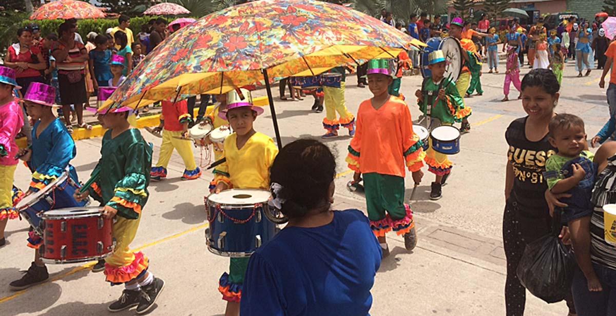 The colourful school parade