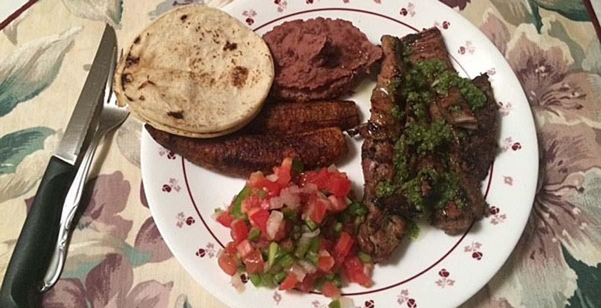 A delicious spread served on Mother’s Day featuring staples such as tortilla, plantain and beans