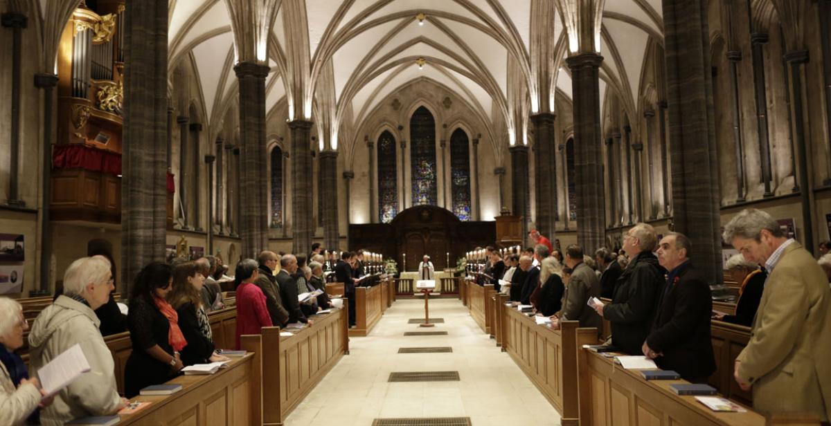 The church service was held in London&#039;s historic Temple Church 