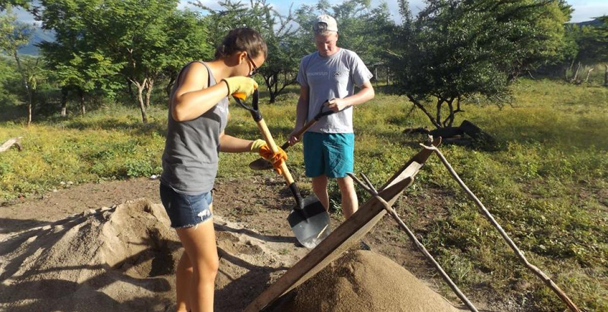 Preparing sand for building