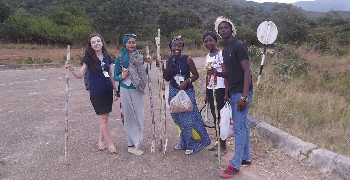 On the way back from home and nutritional garden visits, we are always given free treats from the community - this time it was a lot of sugar cane and peanuts… Yumm!