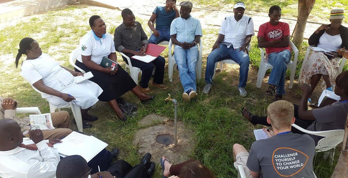 The HIV and AIDS awareness group meeting the community patrons who work with MASO