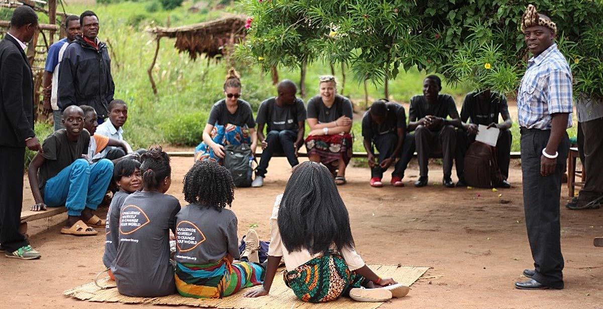 Meeting the Chief and the rest of the community in Mayotcha village