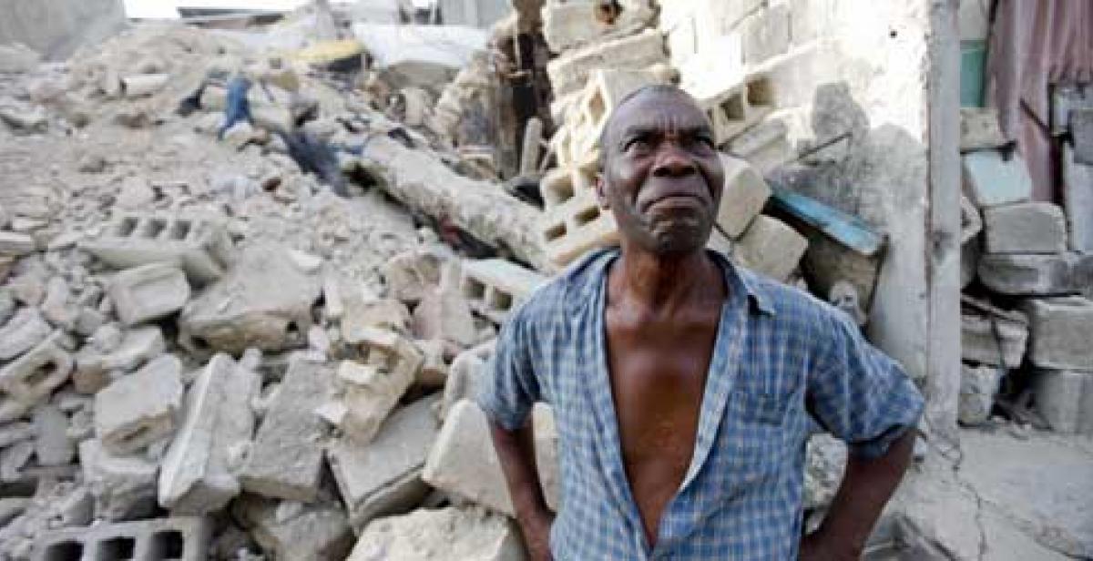 Wilbert Joseph&#039;s house completely destroyed in the earthquake