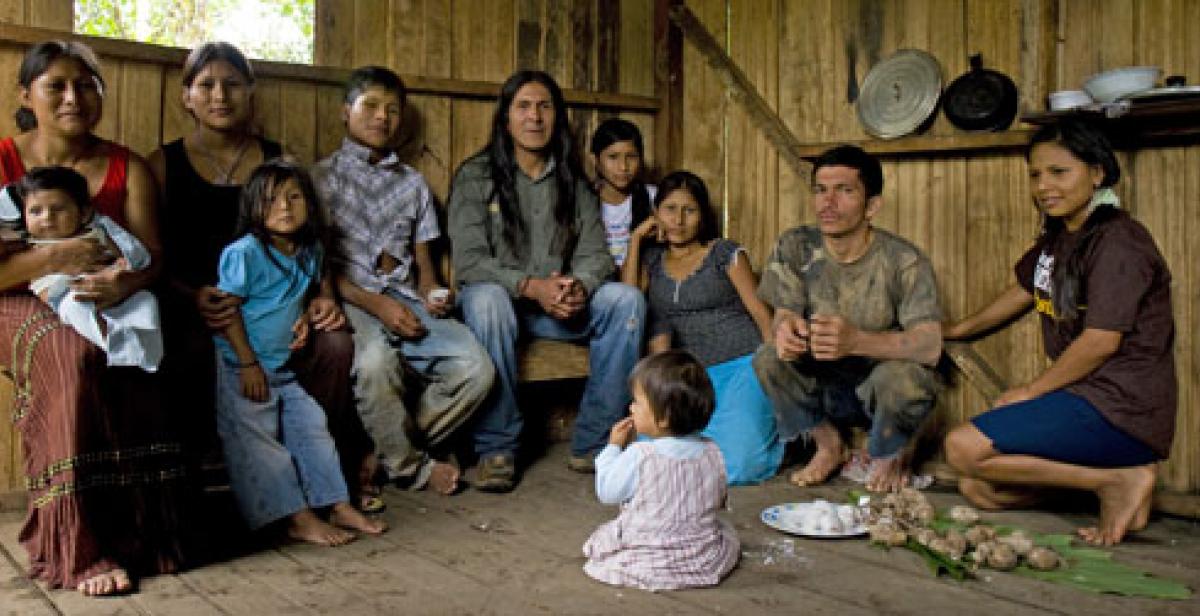 The Wajuyata family in Chiwitayo, Ecuador