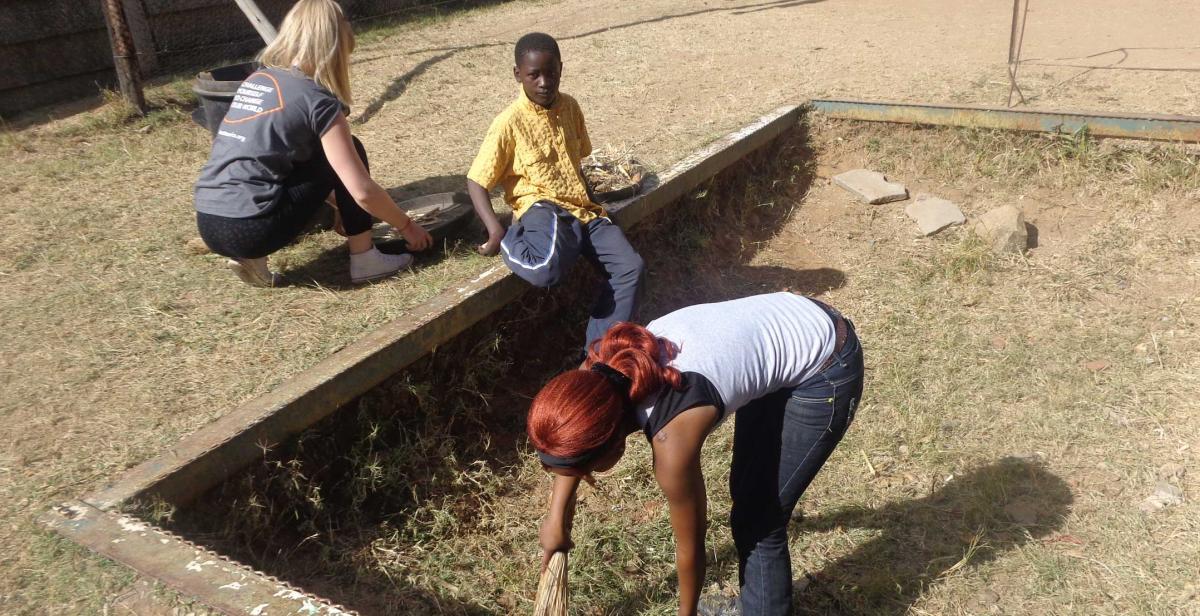 ICS volunteers in Zimbabwe
