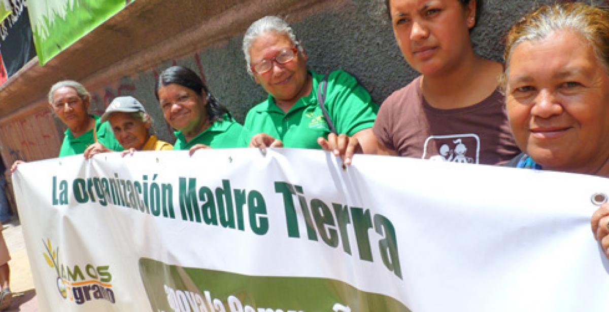 Members of the Mother Earth Movement in Tegucigalpa, Honduras