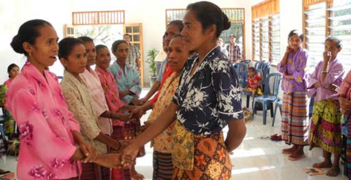 Women take part in workshops on economic empowerment in Oe-cusse, Timor-Leste.