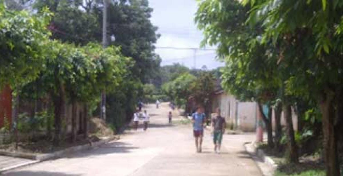 Volunteers walking in Santa Catarina Masahuat