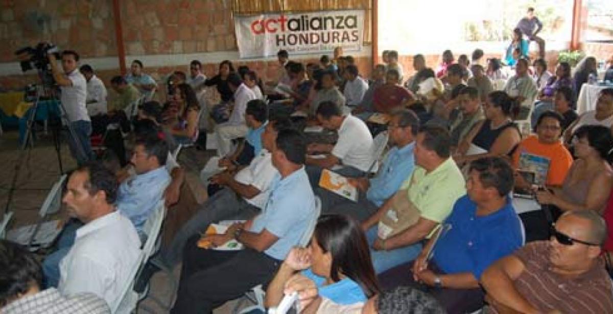 Participants at a Honduras forum on climate change