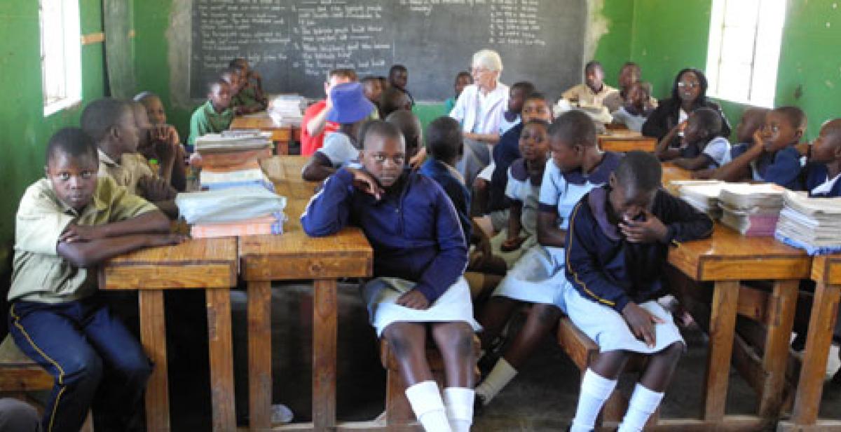A class at Regina Coeli school in Nyanga, Zimbabwe