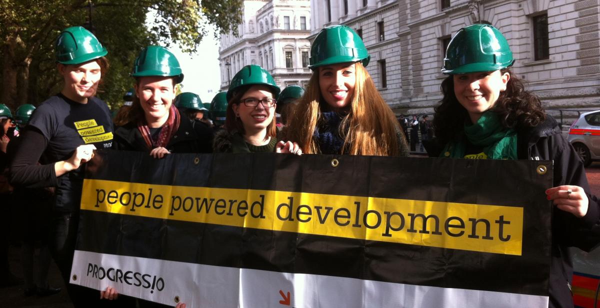 Team Progressio at the &#039;Green is working&#039; demonstration.