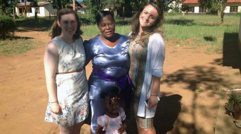 Meaghan and Harriet with their host mom