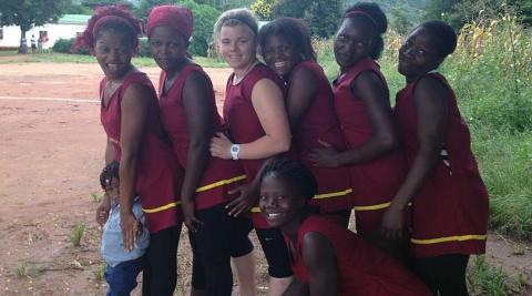 Freya and the netball team