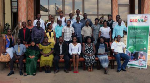  Lubowa Eriasafu (5th on the front row from the right) in a joint photo with the participants of a training workshop on Advocacy for CSONA members in Lilongwe 