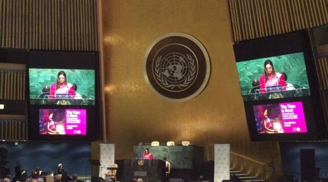 &quot;I have been a victim but today I stand here to fight&quot;, UNFPA gives the UN stage to female survivor