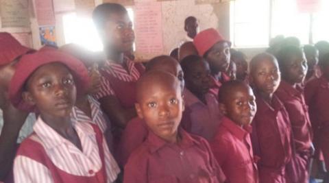 Children at Zimbabwean primary school