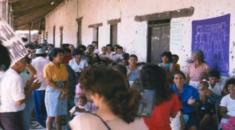 Refugees arriving in Nuevo Gualcho